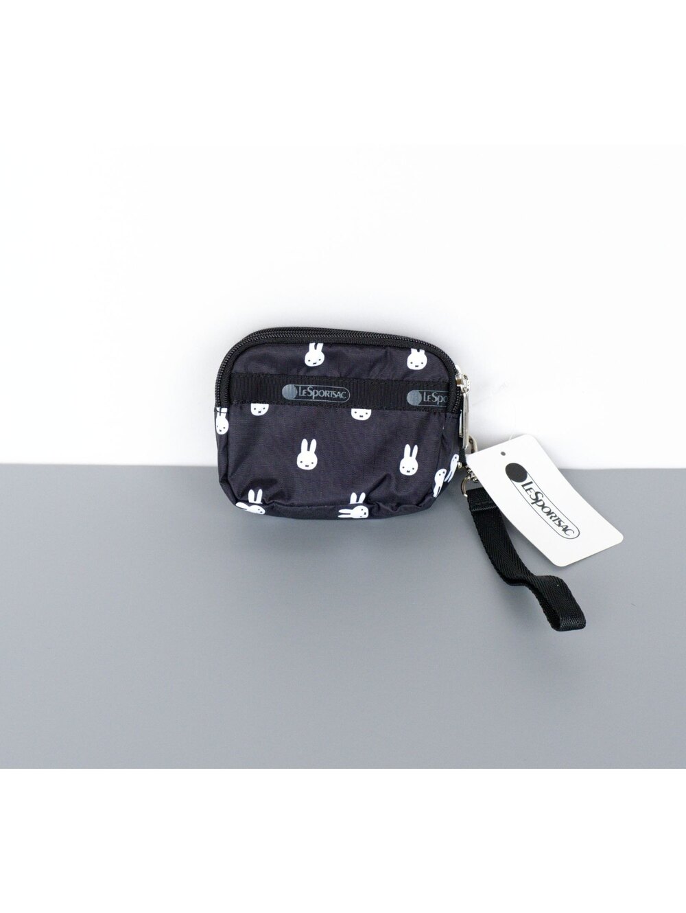 LeSportsac Miffy Black 3 Zipper Wristlet Wallet NWT